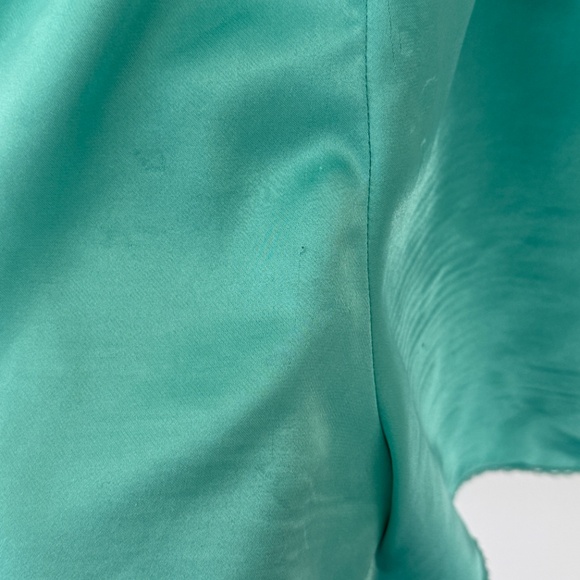Turquoise Satin Shorts - Picture 4 of 4